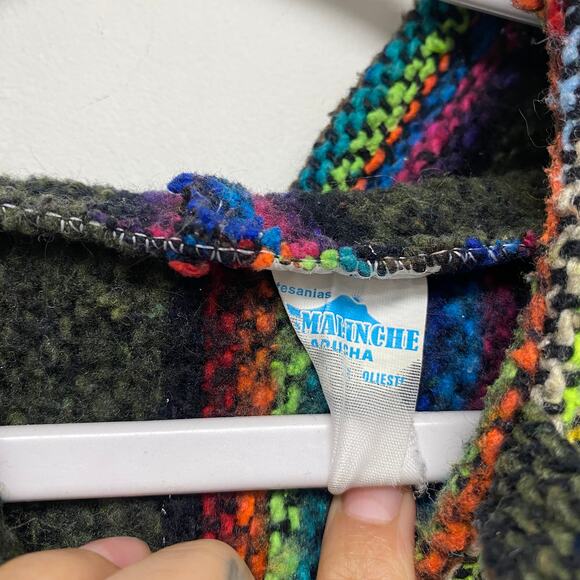 La Malinche Unisex Colorful Pullover Mexican Baja Hooded Sweater - Picture 2 of 4